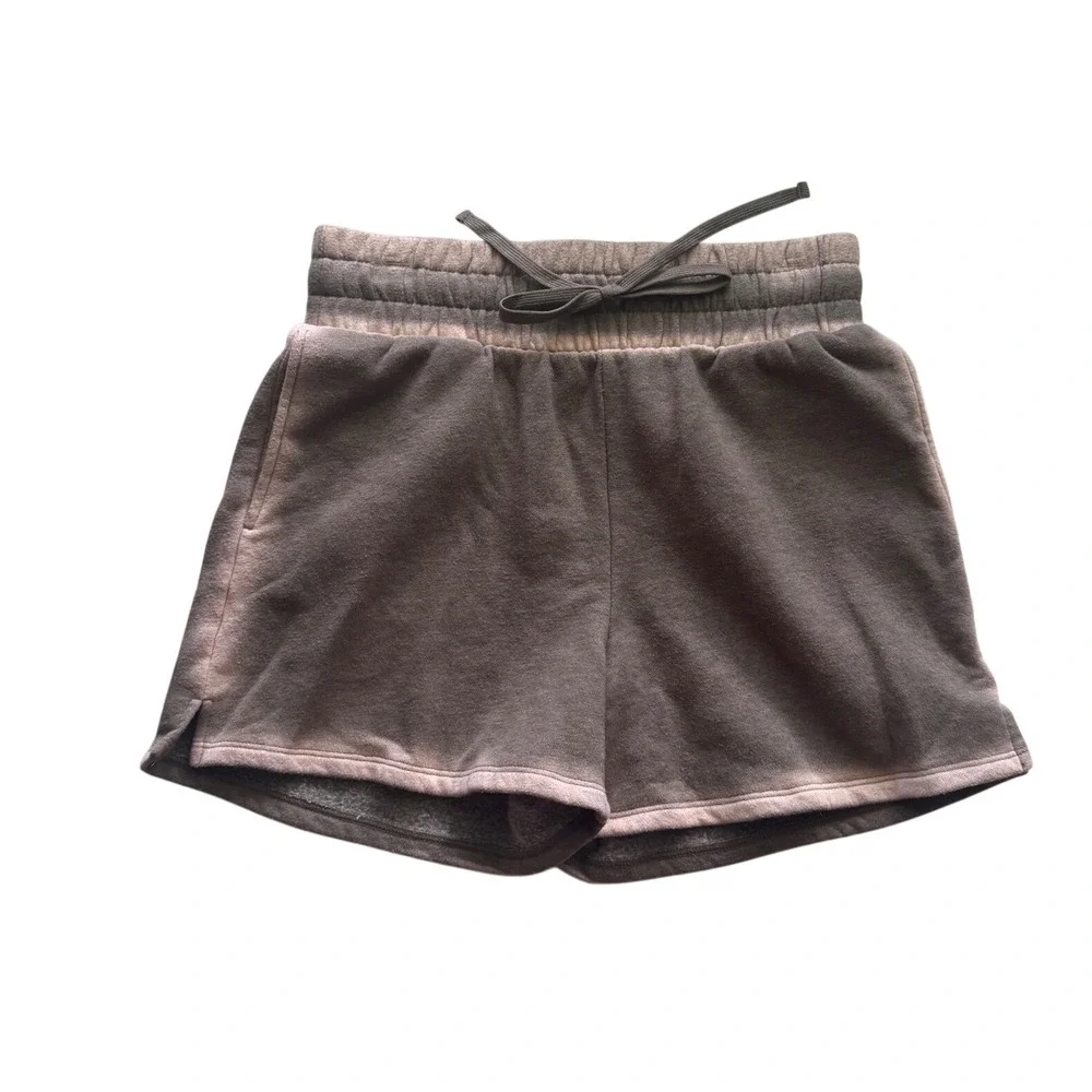 Wild Fable Womens Pewter Grey Fleece Sweat Shorts High Rise NWT Small Brown
